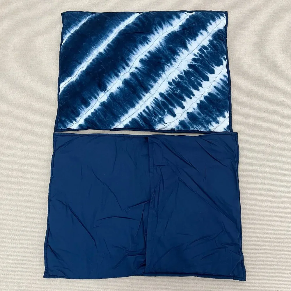 NWOT Pottery Barn Teen Pbteen Tahiti Tie Dye Standard Sham Set,1 pair, Navy Blue